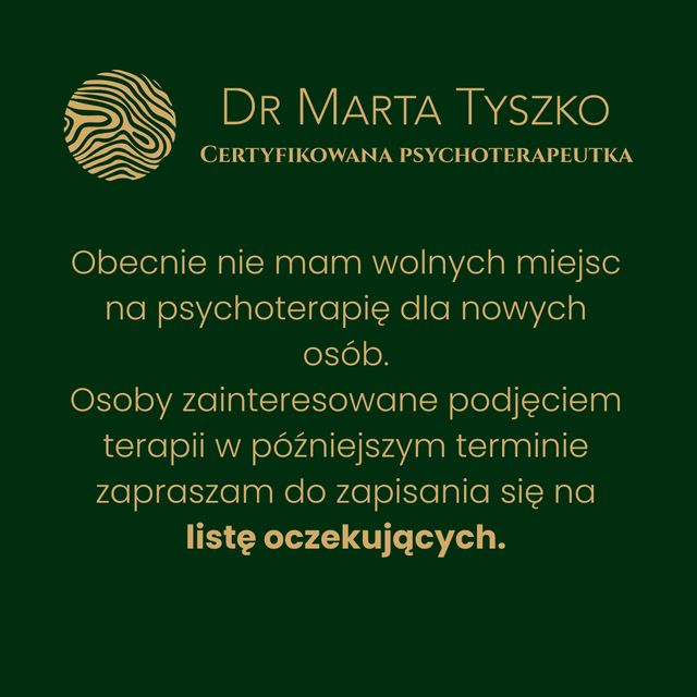 Powiększ obraz: Rybnik | Dr Marta Tyszko psychoterapia