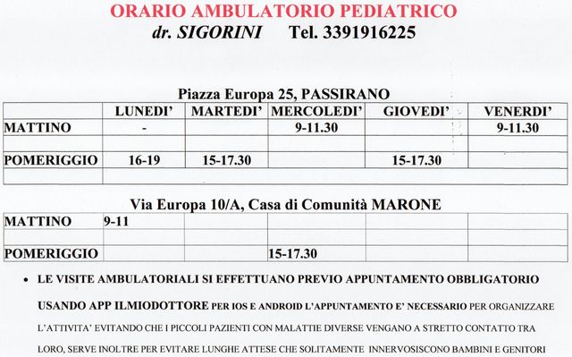 Ingrandire l'immagine: Ambulatorio Pediatrico dott Mauro Sigorini