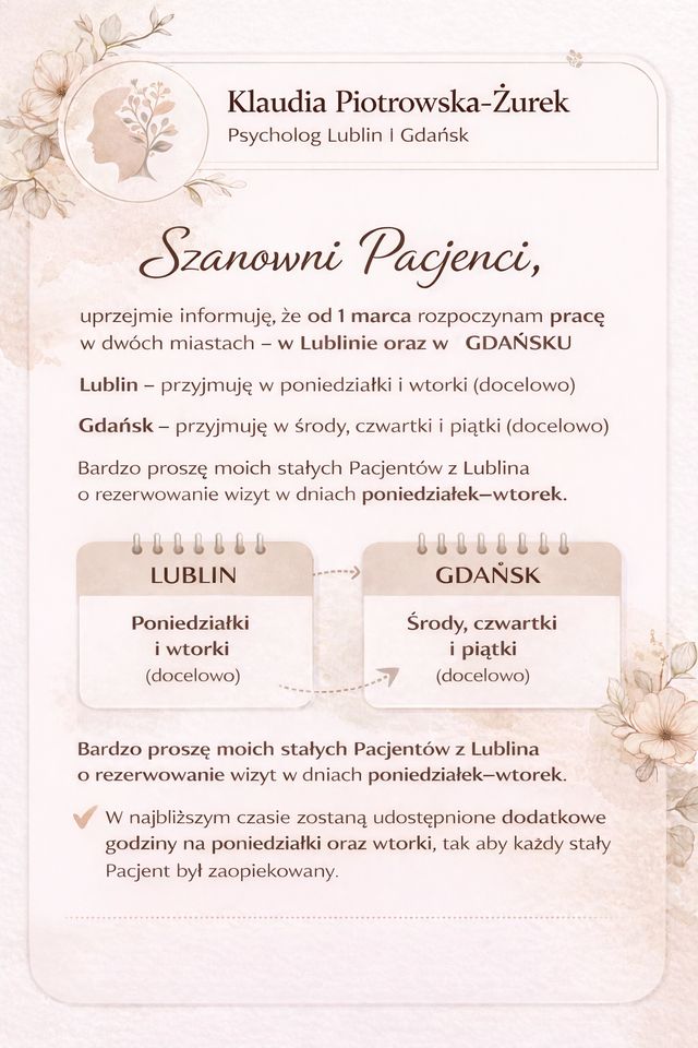 Powiększ obraz: Konsultacje online w ramach Centrum Zdrowia Psychicznego Jana Matejki 14a Lublin 20-464