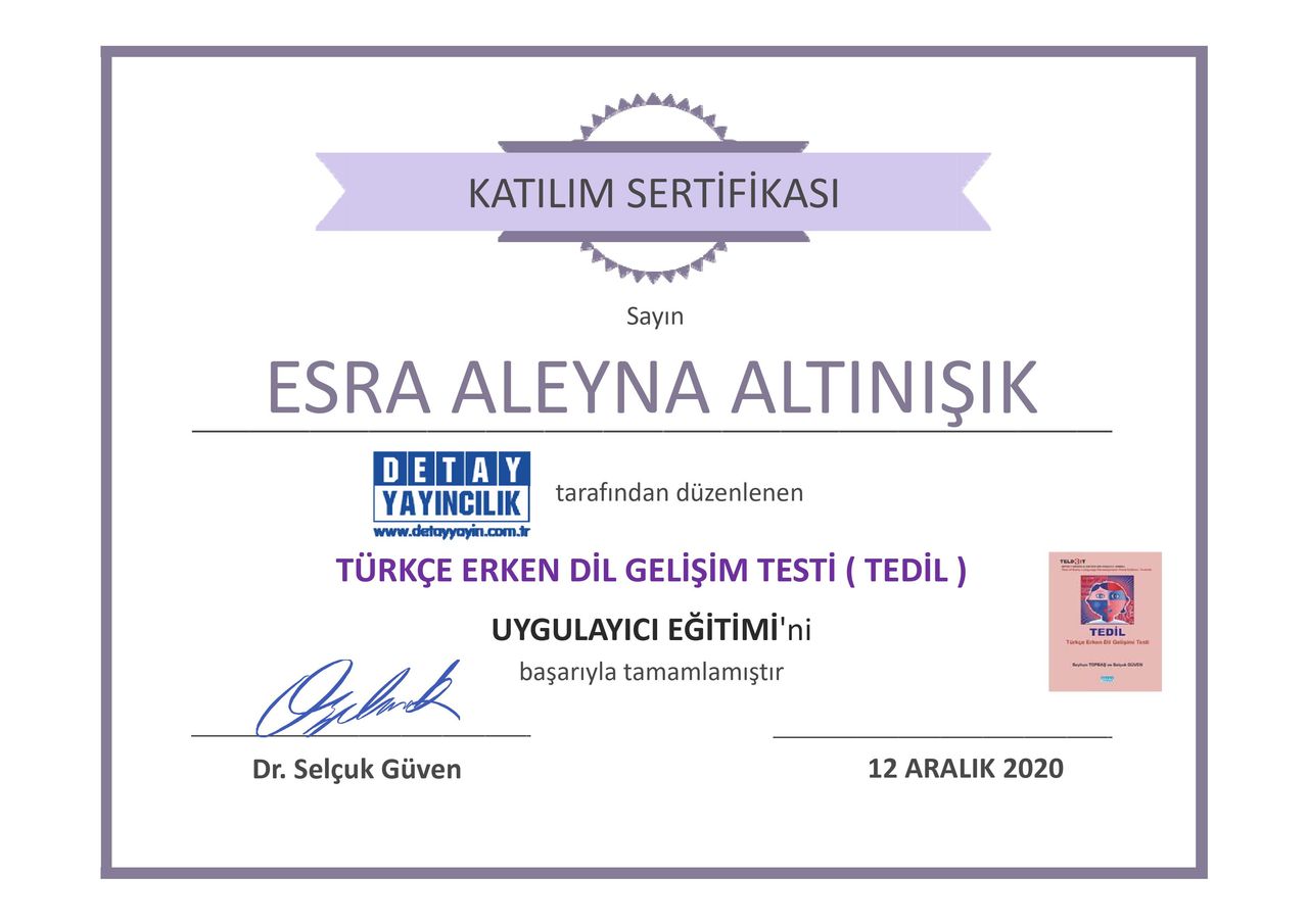 Sertifika 1